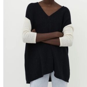 Ulla Johnson Oversized Colorblock Alpaca Wool Knit Sweater XS Lagenlook Cozy